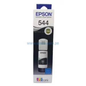 Botella De Tinta Epson T544120 544 Black, Para Impresoras Epson EcoTank L3210 / L3250 / L3150 / L3260, Con Rendimiento De 65 Mililitros.