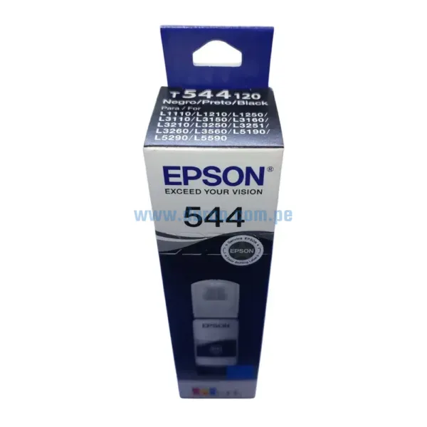 tinta-epson-t544120-544-negro-para-l3210-l3250-original Botella De Tinta Epson T544120 544 Black, Para Impresoras Epson EcoTank L3210 / L3250 / L3150 / L3260, Con Rendimiento De 65 Mililitros.