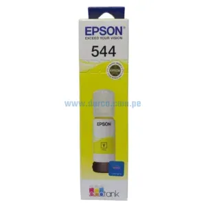 Botella De Tinta Epson T544420 544 Amarillo, Para Impresoras Epson EcoTank L3210 / L3250 / L3150 / L3260, Con Rendimiento De 65 Mililitros.
