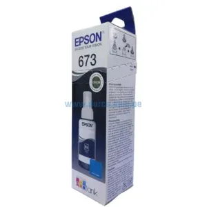 Botella De Tinta Epson T673120 (673) Negro. Para Impresoras Epson EcoTank L800 / L805 / L810 / L850 / L1800, Rendimiento 70 Mililitros.