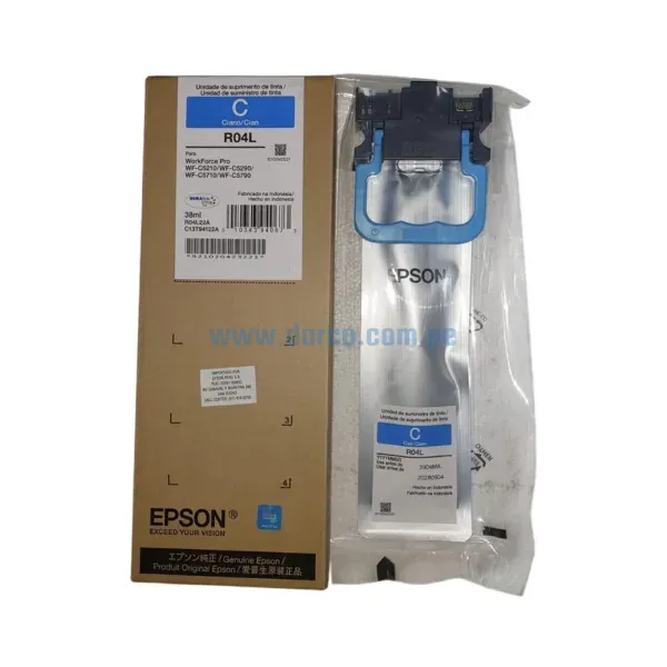 tinta-epson-t941220-r04l-cyan-para-wf-c5710-c5210 Bolsa De Tinta Epson T941220 R04L Cyan Para Impresoras Epson Workforce Pro WF-C5210 / C5290 / C5710 / C5790, Rendimiento 5K.