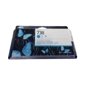 Tinta Hp 738 498N5A Cyan DesignJet T850 / T950 / XT950, Rendimiento Estandar 130 Mililitros. Envios Lima Metropolita Y Provincias