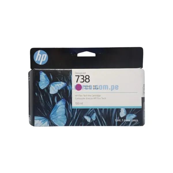 Tinta Hp 738 498N6A Magenta DesignJet T850 / T950 / XT950, Rendimiento Estandar 130 Mililitros. Envios Lima Metropolita Y Provincias