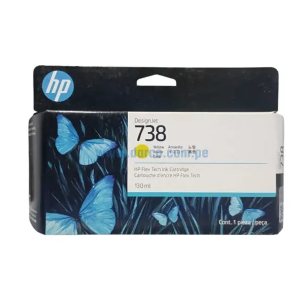 tinta-hp-738-498n7a-yellow-t850-t950-130ml-original Tinta Hp 738 498N7A Amarillo DesignJet T850 / T950 / XT950, Rendimiento Estandar 130 Mililitros. Envios Lima Metropolita Y Provincias