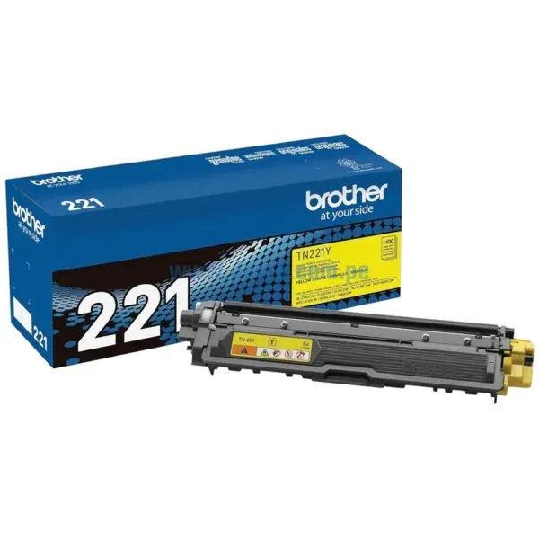 Toner Brother TN-221Y Amarillo, Compatible Con Impresoras HL3150CDN / 3170CDW, Con Capacidad De Impresion Hasta 1.400 Paginas.