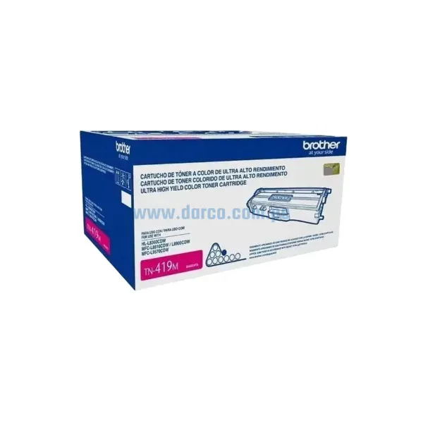 toner-brother-tn-419m-magenta-mfc-hl-8360cdw-l8900cdw Toner Brother TN-419M Magenta, Compatible Con Impresoras MFC-L8900CDW / HL-8360CDW, Con Capacidad De Impresion Hasta 9.000 Paginas.