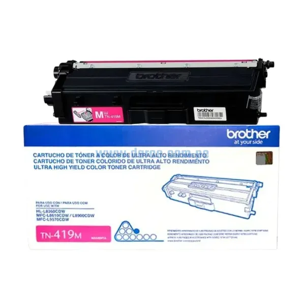 toner-brother-tn-419m-magenta-mfc-l8900cdw-hl-8360cdw Toner Brother TN-419M Magenta, Compatible Con Impresoras MFC-L8900CDW / HL-8360CDW, Con Capacidad De Impresion Hasta 9.000 Paginas.