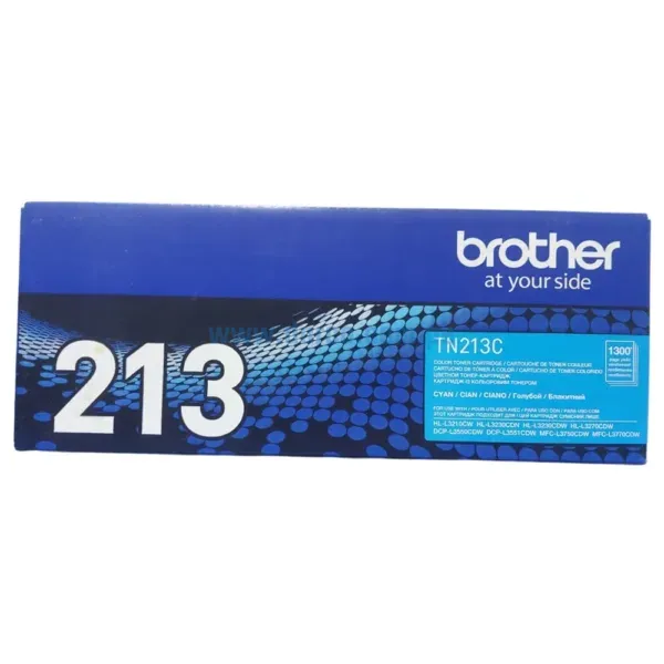 Cartucho De Toner Brother TN213C Cyan, Compatible Con Impresoras HL-L3210CW, L3270CDW DCP-L3531CDW, MFC-L3750CDW, Rendimiento 1.3K