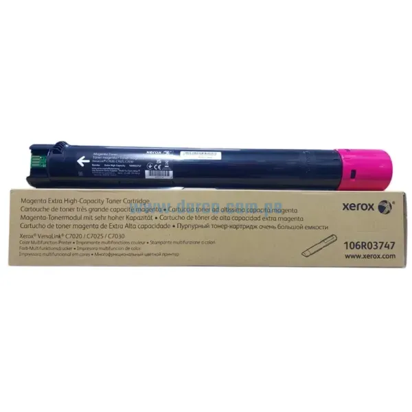 Toner xerox 106R03747 Magenta, Para impresoras Xerox VersaLink C7020 / C7025 / C7030, Rendimiento 16,500 Páginas. Envios A Nivel Nacional