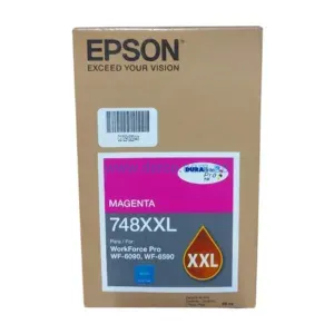 Bolsa De Tinta Epson T748XXL320 748XXL Magenta, Para Impresoras Epson WorkForce Pro WF-6090, WF-6590, WF-8090, WF-8590