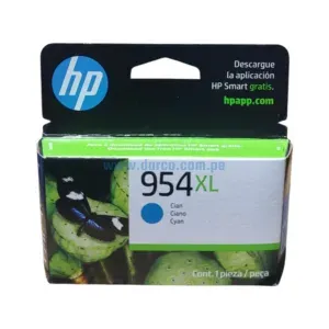 Tinta Hp L0S62AL (954XL) Cyan, Para Impresoras HP OfficeJet Pro 7720, 7740, 8210, 8720, 8730 Con Alta Capacidad De 1,600 mililitros