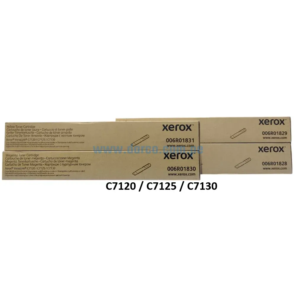 Kit De Toner Xerox VersaLink C7120, C7125, C7130, Original Los Toner Xerox Ofrecen Alta Calidad, Colores Nítidos y Rendimientos Extraordinarios