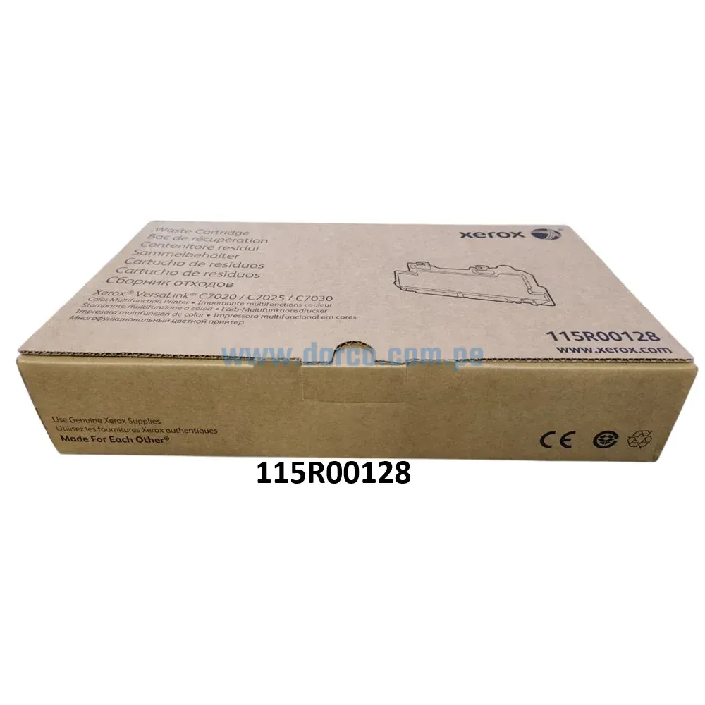 Waste Xerox 115R00128 Black, Para impresoras VersaLink C7020, C7025, C7030 Con Capacidad De 30,000 Paginas, Envios a Nivel Nacional