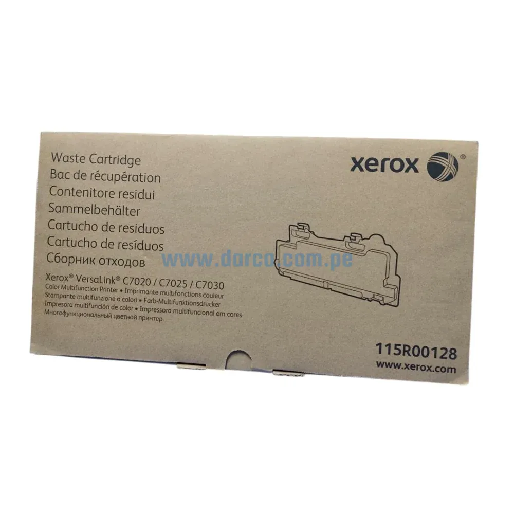 Waste Xerox 115R00128 Black, Para impresoras VersaLink C7020, C7025, C7030 Con Capacidad De 30,000 Paginas, Envios a Nivel Nacional