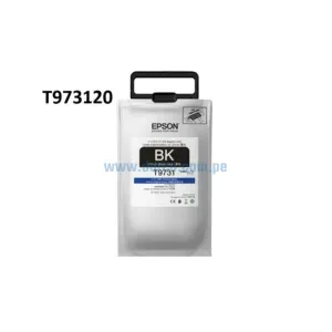 Bolsa De Tinta Epson T973120 T9731 Negro, Para Impresoras Epson Workforce Pro WF-C869R, PX-S7070X, PX-M7070FX. 22.500 Paginas