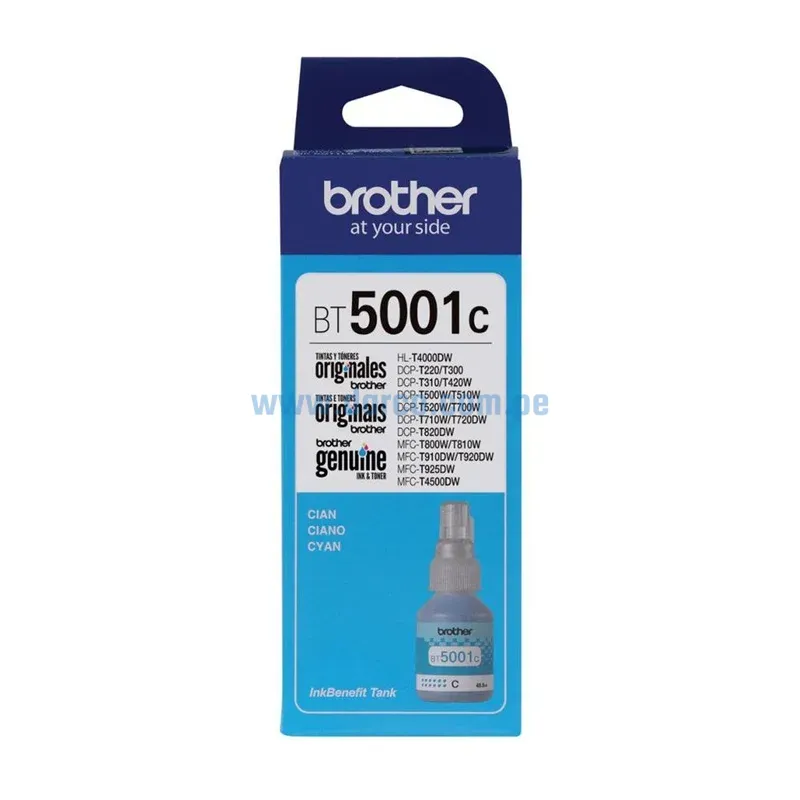 Botella De Tinta Brother BT5001C Cyan, Para Impresoras HL-T4000DW, DCP-T220, T226, T300. Envíos a Nivel Nacional