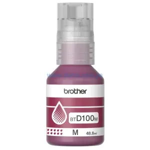 Botella De Tinta Brother BTD100M Magenta, Para Impresoras DCP-T230 / DCP-T430W / DCP-T530DW / DCP-T730DW / MFC-T930DW, 48.8ml