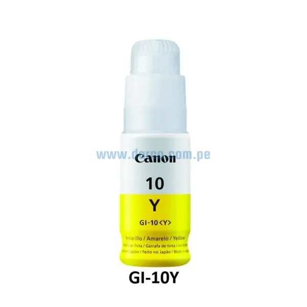 botella-de-tinta-canon-gi-10y-g6010-g5010-amarillo-70-mililitros-original Botella De Tinta Canon GI-10Y Yellow, Para Impresoras Canon Pixma G5010 / G5011 / G6010 / G6011 / G7010 / GM2010 / GM2011 Contenido 70ml