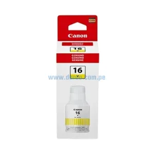 Botella De Tinta Canon GI-16Y Maxify Amarillo, Para Impresoras Canon GX3010 / GX4010 / GX5010 / GX6010 / GX7010, Rendimiento 9.000 Paginas