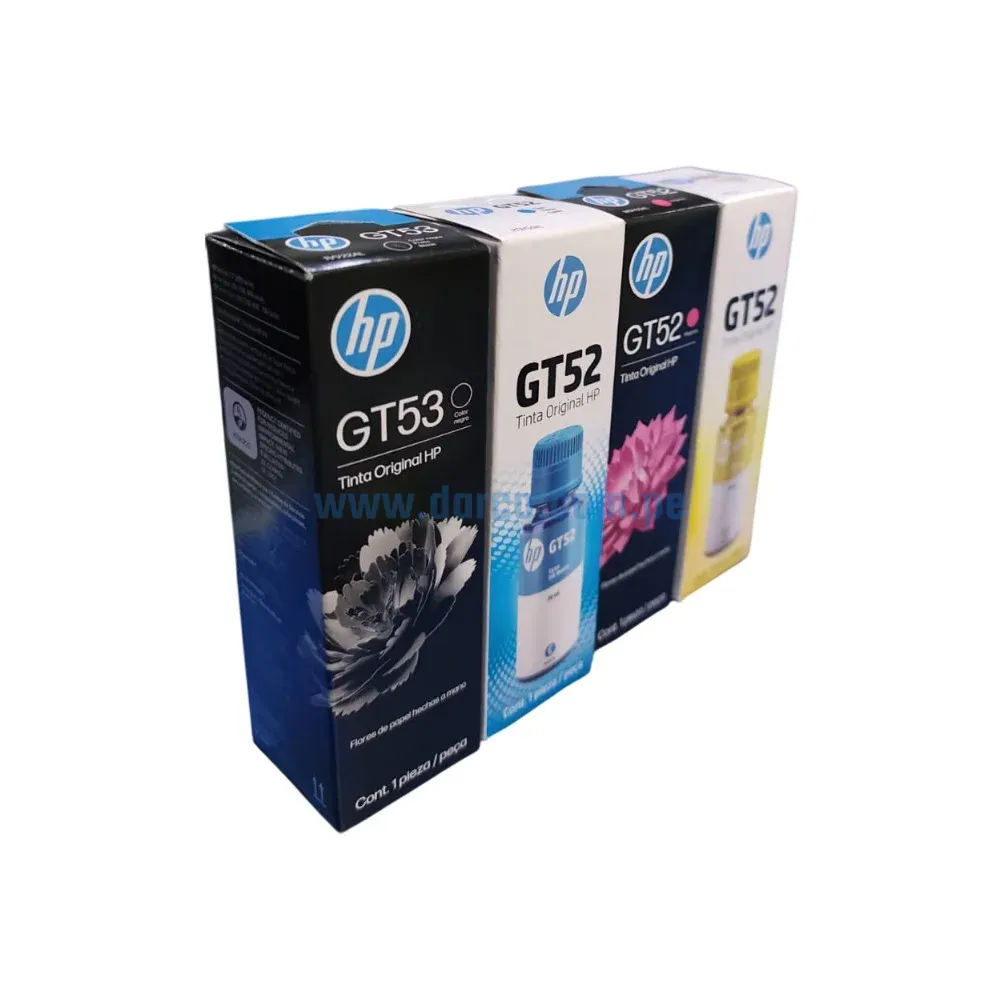 Kit De Botella De Tinta Hp GT53 GT52, Para Impresoras Hp Smart Tank 500, 508,415, 515,110, 115 Envios a Lima Metropolitana y Provincias