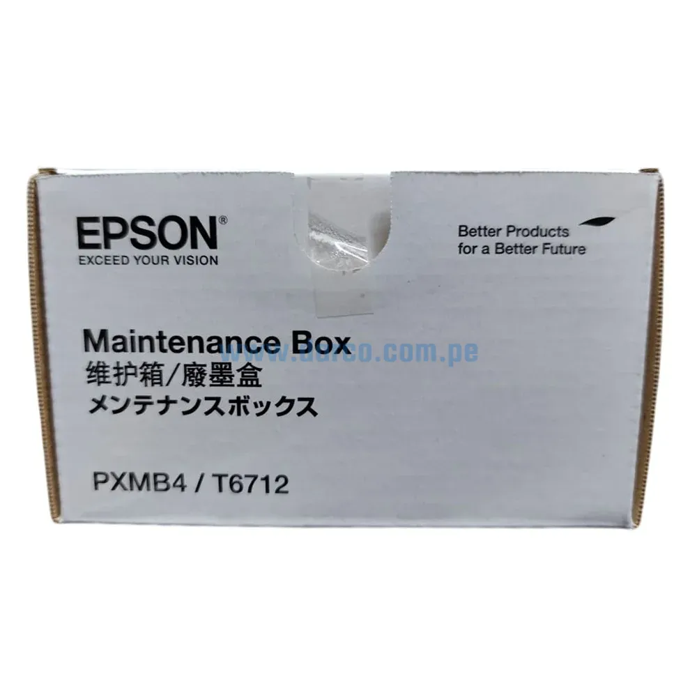Caja De Mantenimiento Epson T671200/PXMB4, Para Impresoras Epson WorkForce Pro WF-6090, WF-6590, WF-8090, WF-8590 Original