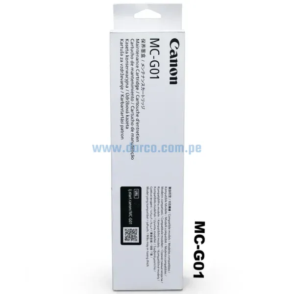 Caja De Mantenimiento Canon MC-G01, Para Impresora Multifuncional Canon MAXIFY GX5010, GX6010, GX7010, GX7110 Original