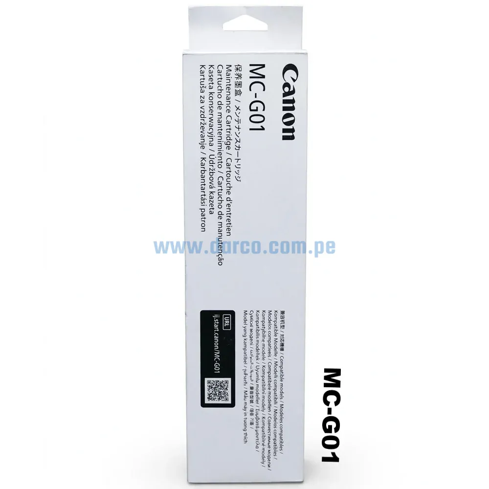 Caja De Mantenimiento Canon MC-G01, Para Impresora Multifuncional Canon MAXIFY GX5010, GX6010, GX7010, GX7110 Original