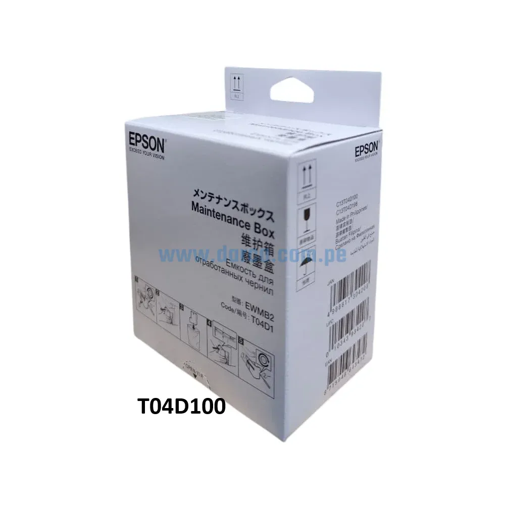 Caja De Mantenimiento Epson T04D100 T04D1, Para Impresoras Epson L6270, L14150, ET-M2170, ET-M3170, WF-2860 Reciclador De Tintas De Desecho