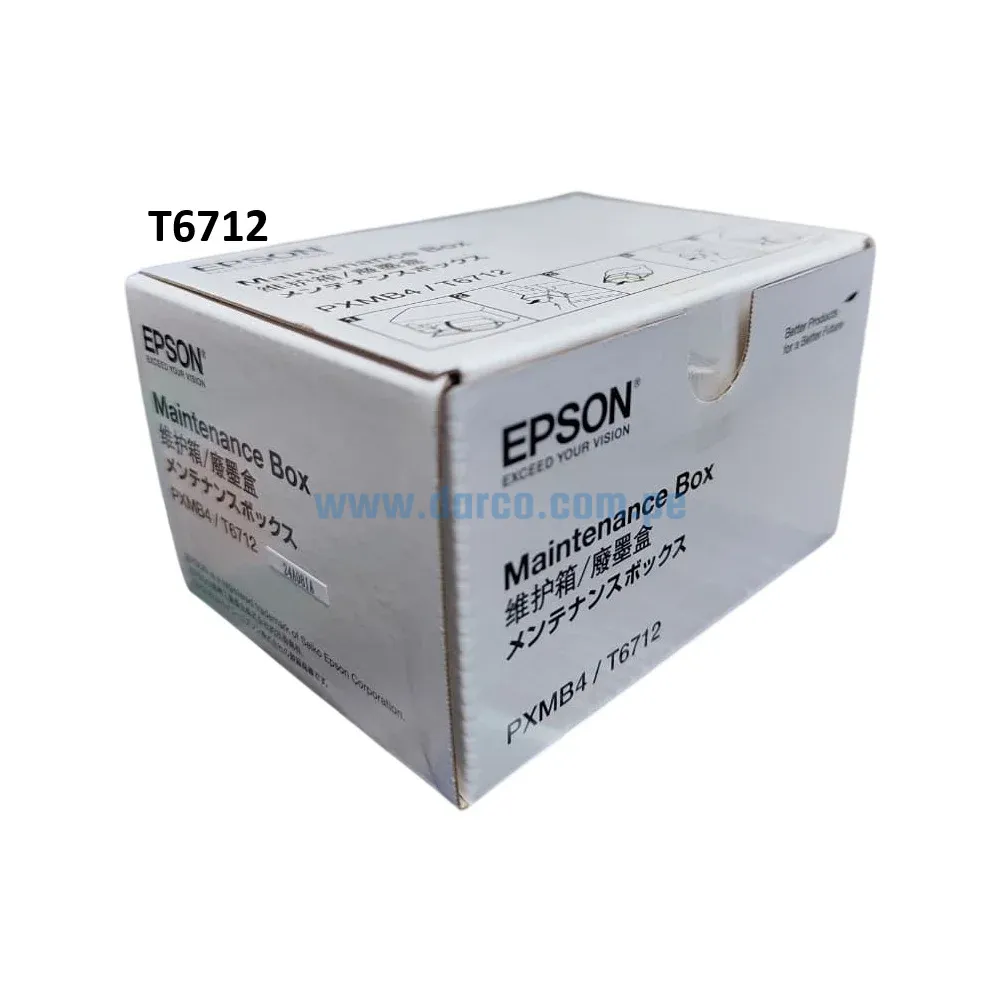 Caja De Mantenimiento Epson T671200/PXMB4, Para Impresoras Epson WorkForce Pro WF-6090, WF-6590, WF-8090, WF-8590 Original