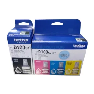 Kit De Tinta Brother BTD100CL-3PK / BTD100BK Negro, Cyan, Magenta, Yellow, Para Impresoras DCP-T230, DCP-T430W, DCP-T530DW, DCP-T730DW, MFC-T930DW
