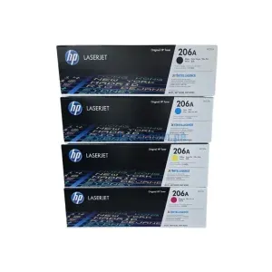 Kit De Toner Hp LaserJet Pro M255dw, M283fdw 206A (Bk, C, Y, M) Para Impresoras HP LaserJet Pro M255dw, M255nw, M283cdw, M283fdw