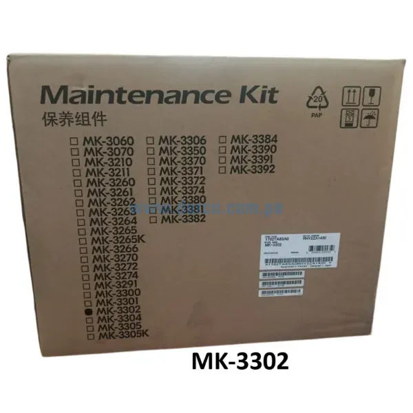 Kit De Mantenimiento Kyocera MK-3302, Para impresoras Kyocera Ecosys M3655idn, M3660idn, M3860idn, M3860idnf. Envios a Nivel Nacional