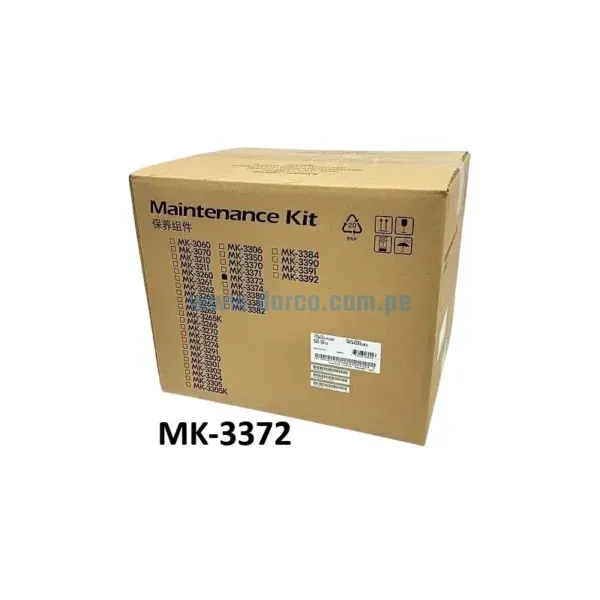 Kit De Mantenimiento Kyocera MK-3372 Para impresoras Kyocera Ecosys PA4500x, MA4500ix, MA4500ifx, MA5500ifx, PA5500x.