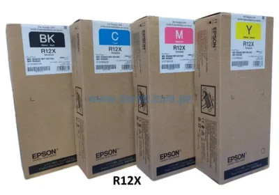 Kit De Tinta Epson R12X, Para Impresoras Epson Workforce Pro WF-R464, WF-R5190, WF-R5690, 20.000 Paginas, Envios a Nivel Nacional