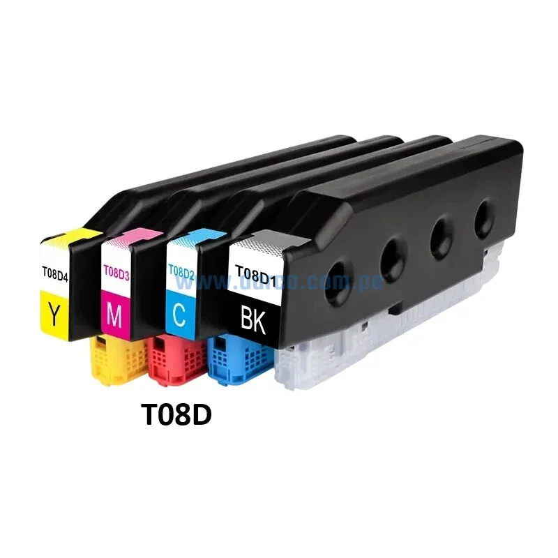 Kit De Tinta Epson T08D, (k,C,M,Y) Para Impresoras Epson WorkForce Enterprise AM-C4000, Capacidad De Impresion 30.000 Pag.