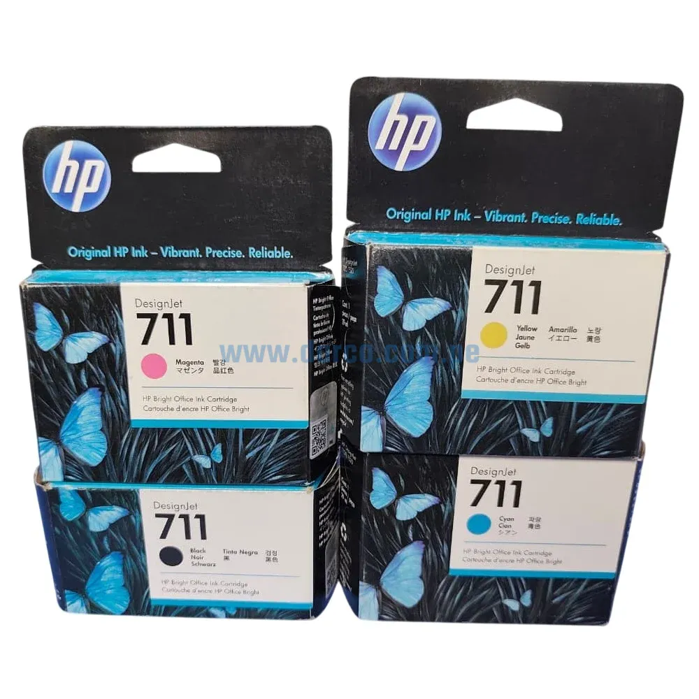 Kit De Tinta Hp 711, Para Impresoras Plotter DesignJet T120, T130, T520, T530. Calidad De Impresión Incomparable. Envíos a Nivel Nacional