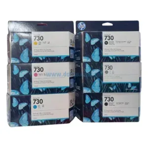 Kit De Tinta Hp 730 Cyan, Magenta, Yellow, Matte Black, Gray, Photo Black. Para Impresoras Hp DesignJet T1600, T1700, T2600, Contenido 130ml