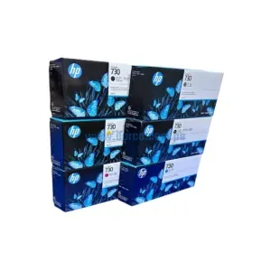 Kit De Tinta Hp 730, Cyan, Magenta, Yellow, Matte Black, Gray, Photo Black. Para Impresoras Hp DesignJet T1600, T1700, T2600, Contenido 300ml.
