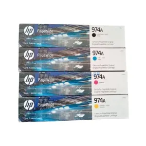 Kit De Tinta Hp 974A (Black, Cyan, Magenta, Yellow), Para Impresoras HP PageWide 452DW / 577DW Realizamos Envios A Nivel Nacional.