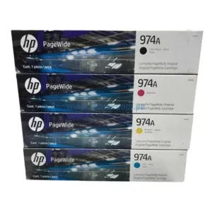Kit De Tinta Hp 974A (Black, Cyan, Magenta, Yellow), Para Impresoras HP PageWide 452DW / 577DW Realizamos Envios A Nivel Nacional.