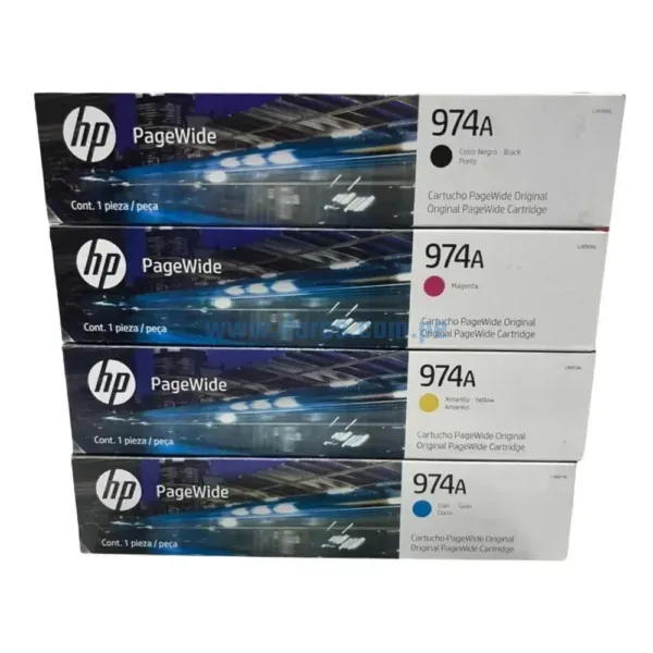 Kit De Tinta Hp 974A (Black, Cyan, Magenta, Yellow), Para Impresoras HP PageWide 452DW / 577DW Realizamos Envios A Nivel Nacional.