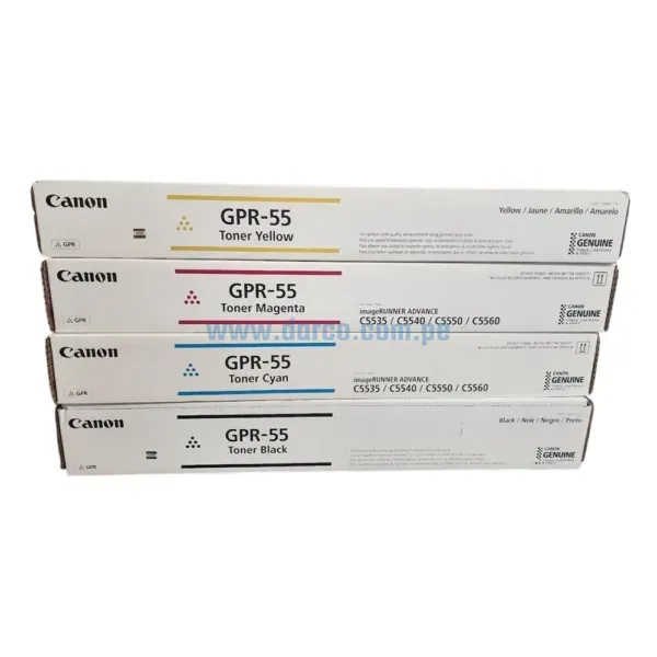 Kit De Toner Canon GPR-55, Para Impresoras iR ADV C5535i, C5540i, C5550i, C5560i, DX C5740i, C5750i. Envíos a Nivel Nacional