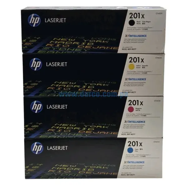 Kit De Toner Hp LaserJet MFP M277, M252 (201X) Para Impresoras Hp LaserJet Pro M252n, M252dw, MFP M277n, M277dw. Envíos a Nivel Nacional