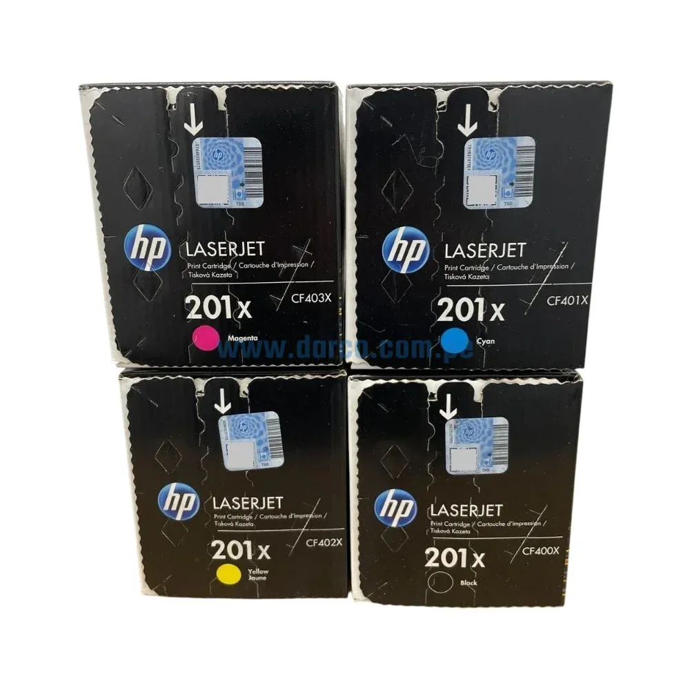 Kit De Toner Hp LaserJet MFP M277, M252 (201X) Para Impresoras Hp LaserJet Pro M252n, M252dw, MFP M277n, M277dw. Envíos a Nivel Nacional