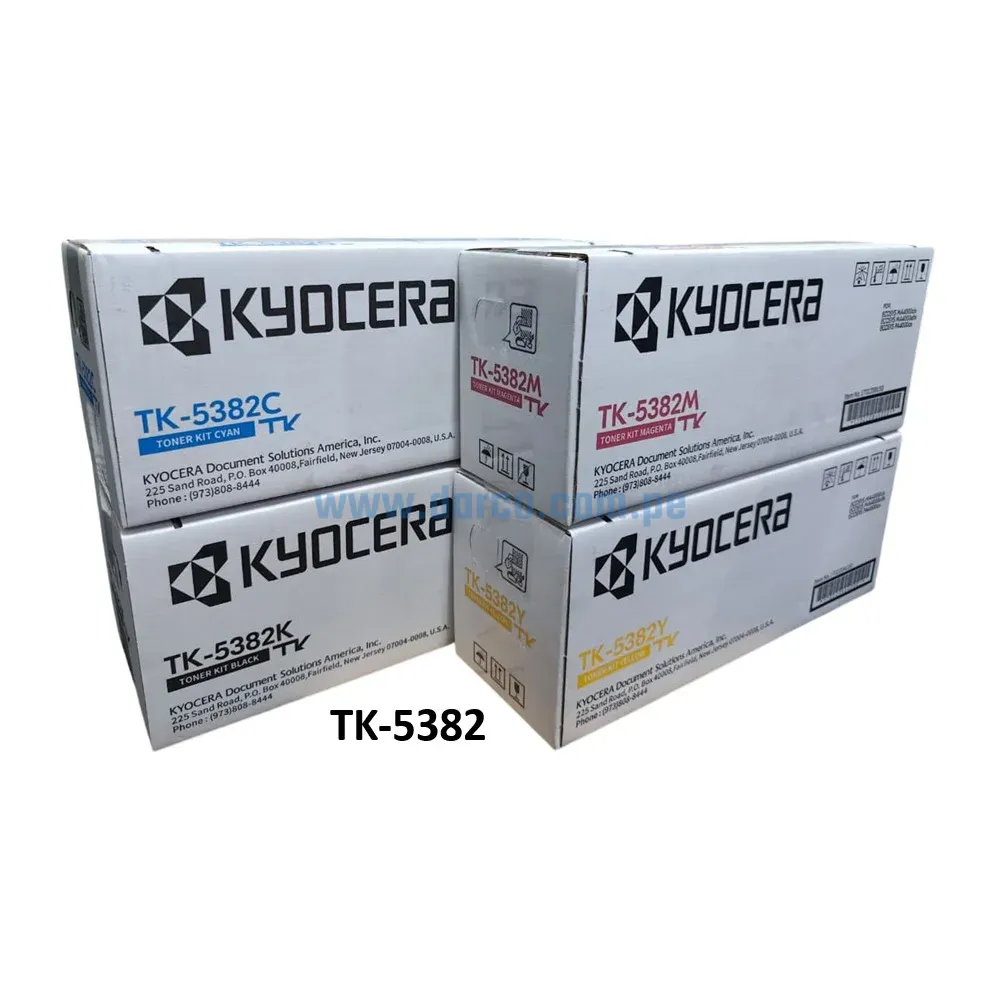 Kit De Toner Kyocera TK-5382 Para Impresoras Kyocera For Ecosys MA4000cix, MA4000cifx, PA4000cx Envios a Nivel Nacional y Lima Metropolitana