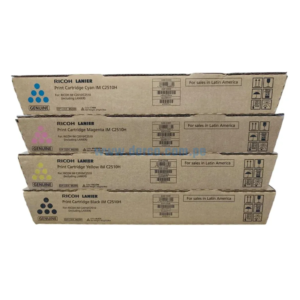 Kit De Toner Ricoh IM C2010 / C2510, Para Impresoras Multifuncional Ricoh IM C2010, IM C2510. Envios a Nivel Nacional