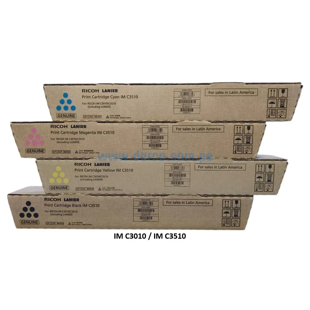 Kit De Toner Ricoh IM C3010 / IM C3510, Para Impresoras Multifuncional Ricoh IM C3010, IM C3510 Envios a Nivel Nacional