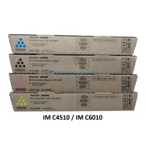 Kit De Toner Ricoh IM C4510 / IM C6010 ( BK, C, M, Y ), Para Impresoras Ricoh IM C4510 / IM C6010 Envios a Nivel Nacional