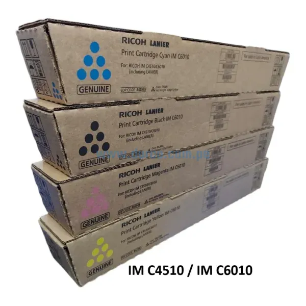 Kit De Toner Ricoh IM C4510 / IM C6010 ( BK, C, M, Y ), Para Impresoras Ricoh IM C4510 / IM C6010 Envios a Nivel Nacional