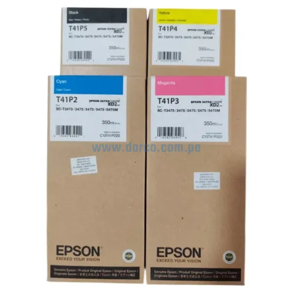 kit-tinta-epson-t41p-ultrachrome-xd2-sc-t3470-t5470-t5475-negro-cyan-magenta-amarillo Kit Tinta Epson T41P, Para Impresoras Epson ULTRACHROME XD2 SC-T3470, 3475, 5470, 5475,5470M 14.000 Paginas.